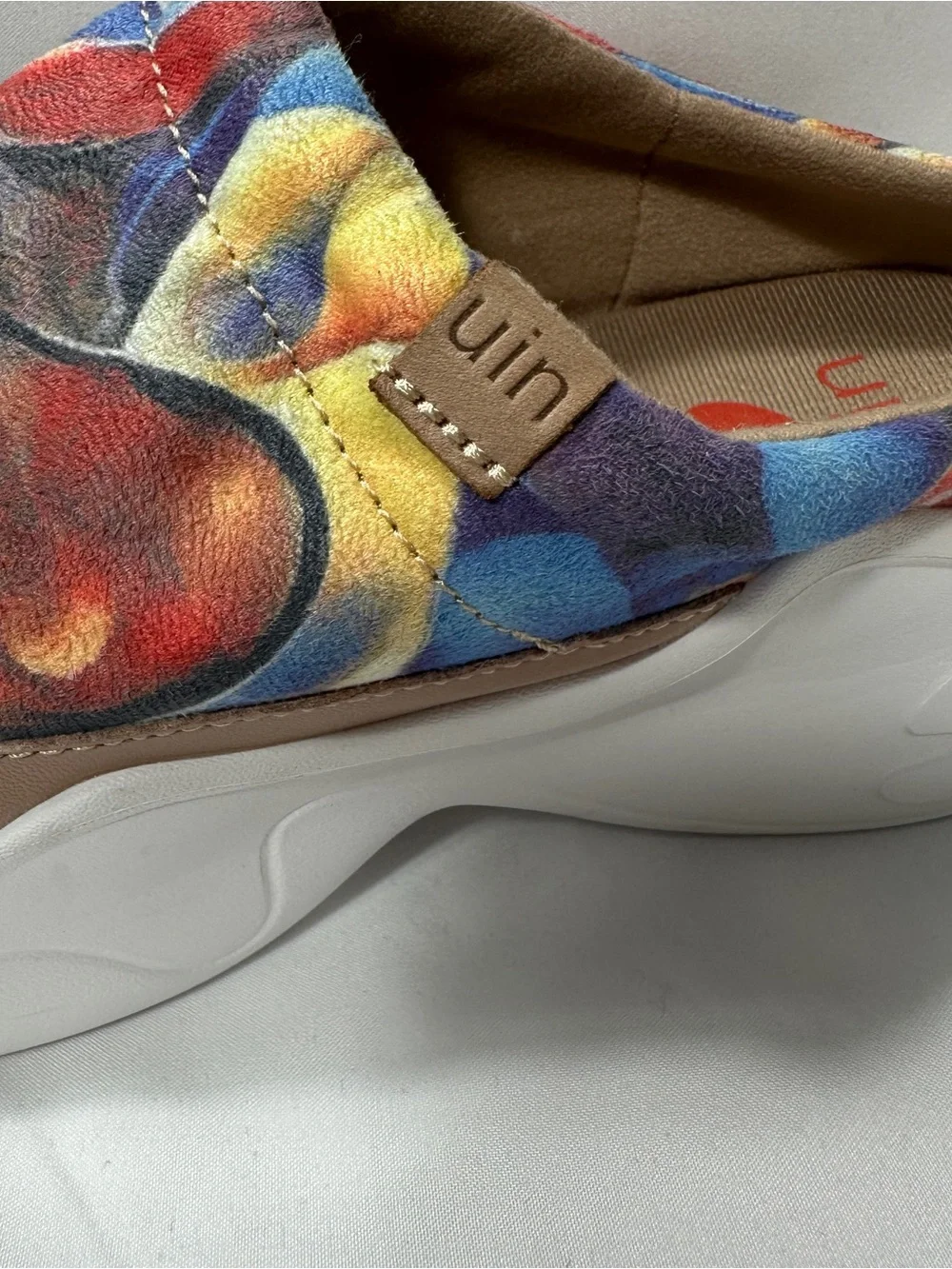 UIN Dye-Misty Art Print Slip On Colorful Canvas Casual Comfort Shoes Womens Sz 8 - Picture 11 of 15